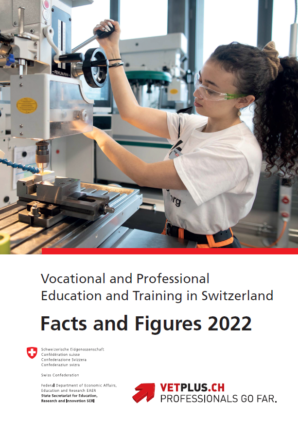 Cover der SBFI-Broschüre "Berufsbildung in der Schweiz - Fakten und Zahlen 2022"